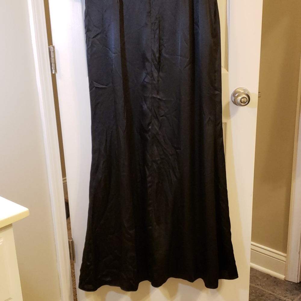 Adrianna Papell Sexy Black Sleeveless Slit Gown 18 - Picture 7 of 8